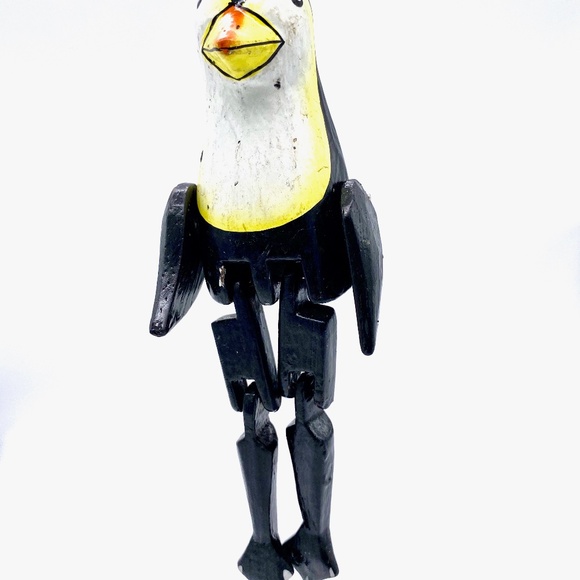 Hand Carved and hand Painted Penguin/Puffin Christmas Ornament - Picture 2 of 2